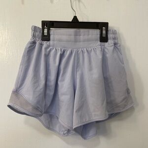 Lululemon Hotty Hot Low-Rise Lined Short 4" Pastel Blue